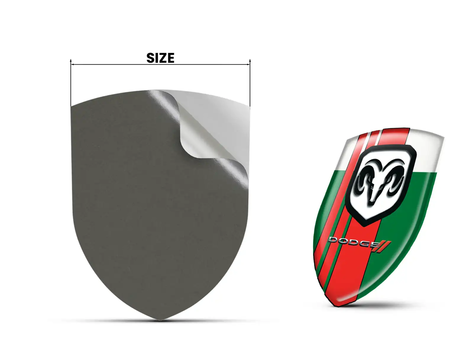 Dodge Badge Resina Look Esclusivo Lusso Auto